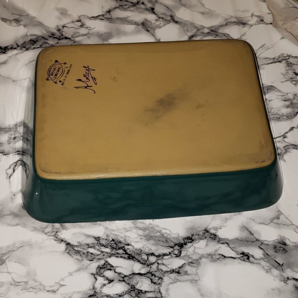 Vintage Denby Stoneware Greenwheat Oven Dish with cover and handle - Picture 8 of 11